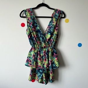 Charlotte Russe XS summer colourful woman romper